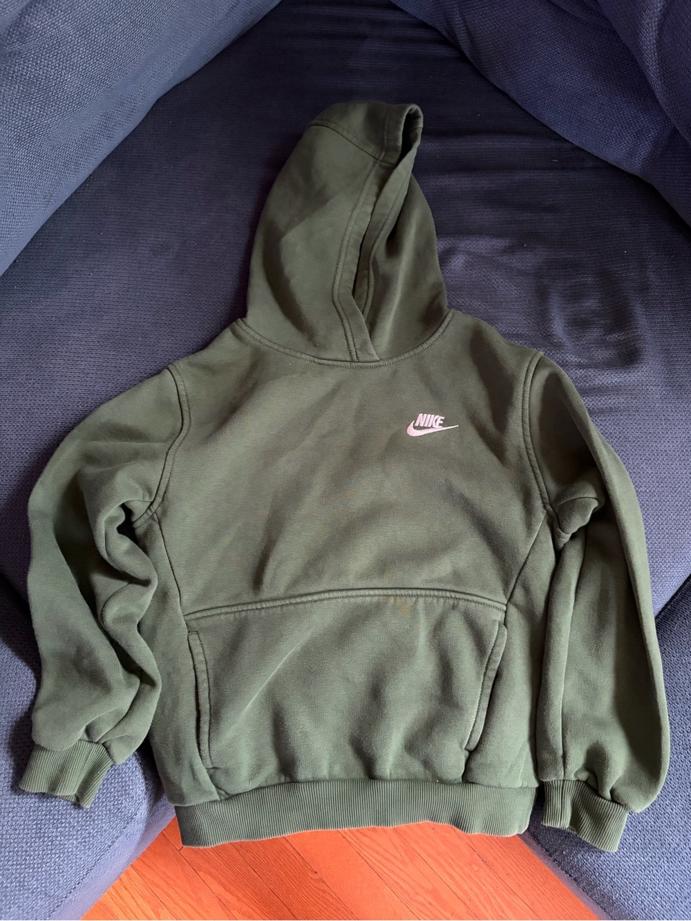 Nike Kids Olive Green Pullover Hoodie Sweater